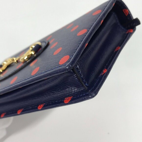 GUCCI Navy Horsebit Wallet - Picture 10 of 16